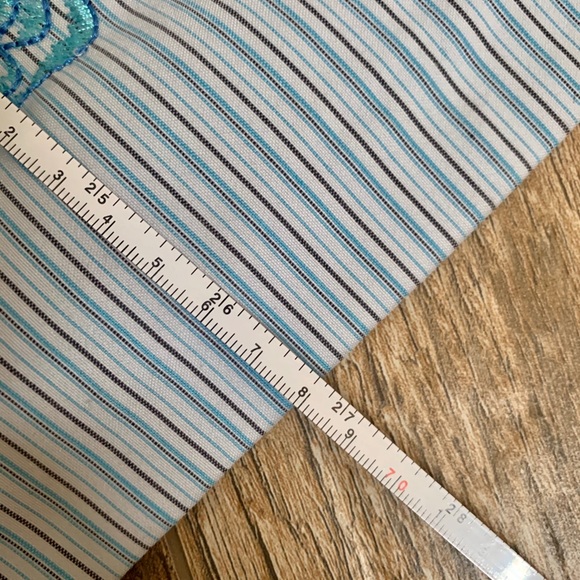 Express Stretch Pinstripe Strapless Midi Dress - Picture 9 of 13